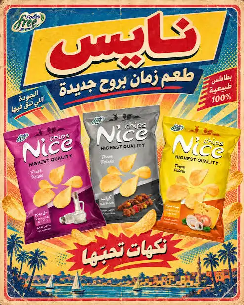 نايس ناتس شيبس طرابيش 25غ