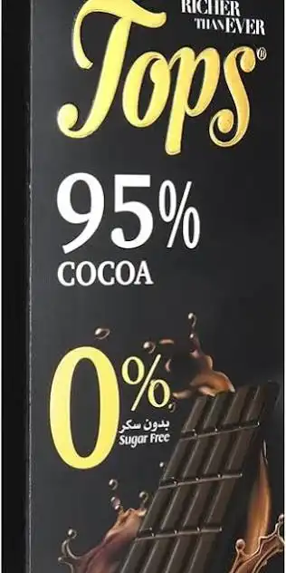 توبس لوح شوكولا 95 كاكاو 50 غ